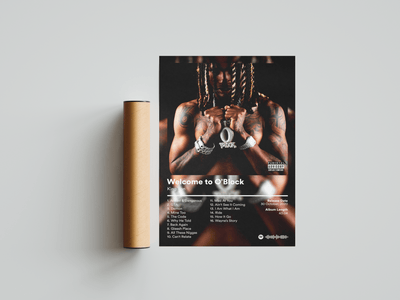 King Von 'Welcome To O Block' Album Poster - Posters, Prints & Wall Art | HYPE Posters