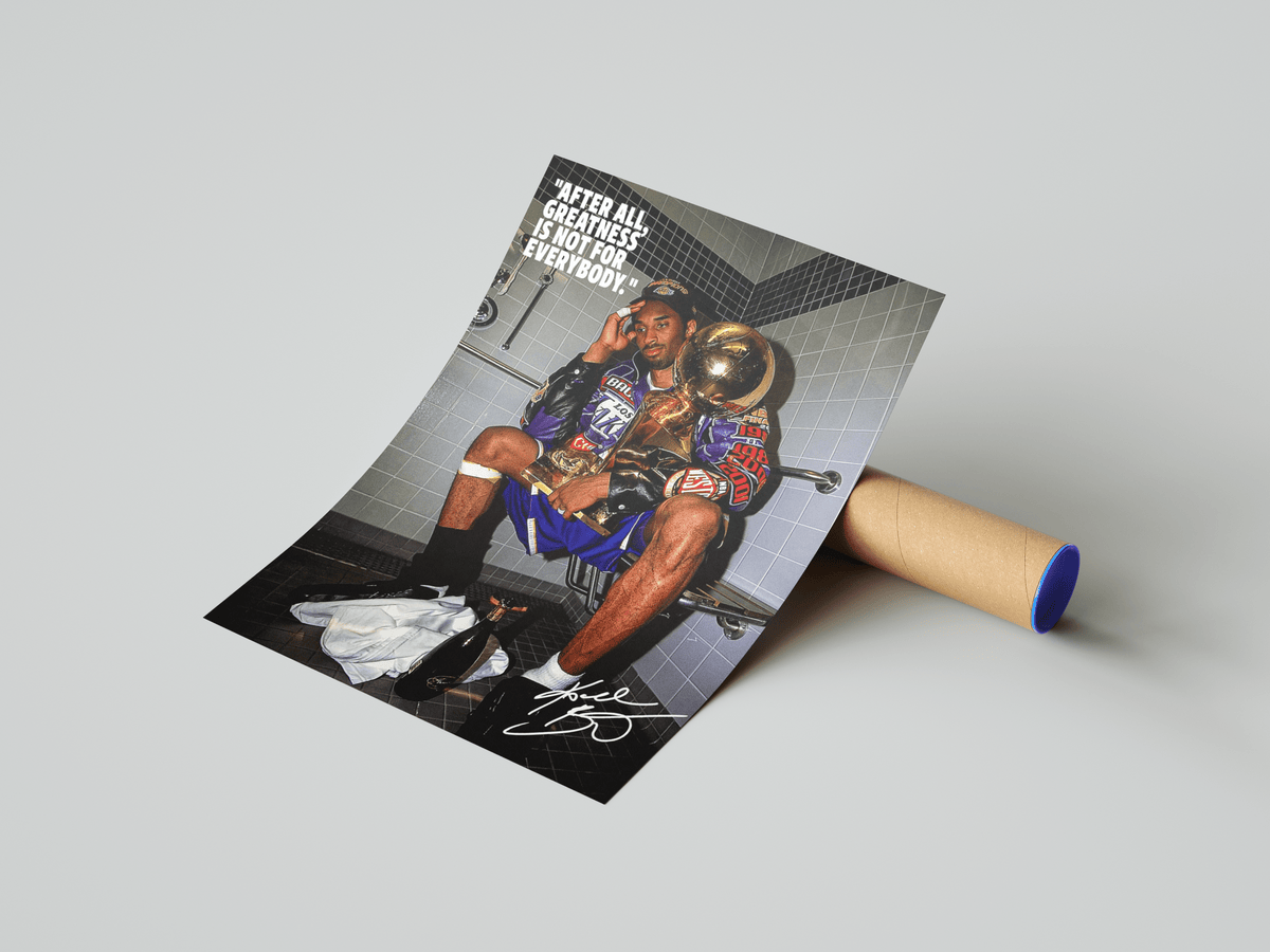 Kobe Bryant Vintage Trophy Poster - Posters, Prints & Wall Art | HYPE Posters