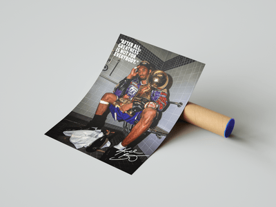 Kobe Bryant Vintage Trophy Poster - Posters, Prints & Wall Art | HYPE Posters