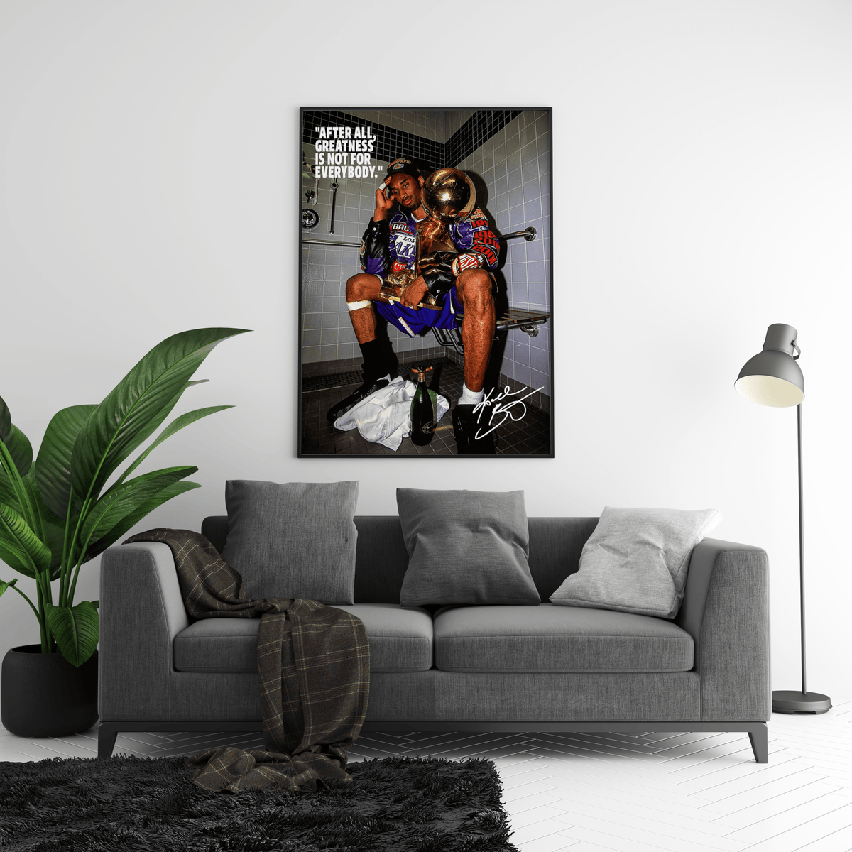 Kobe Bryant Vintage Trophy Poster - Posters, Prints & Wall Art | HYPE Posters