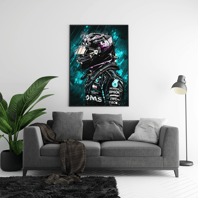 Lewis Hamilton Painting Poster - Posters, Prints & Wall Art | HYPE Posters