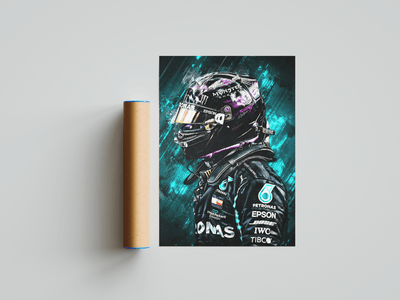 Lewis Hamilton Painting Poster - Posters, Prints & Wall Art | HYPE Posters