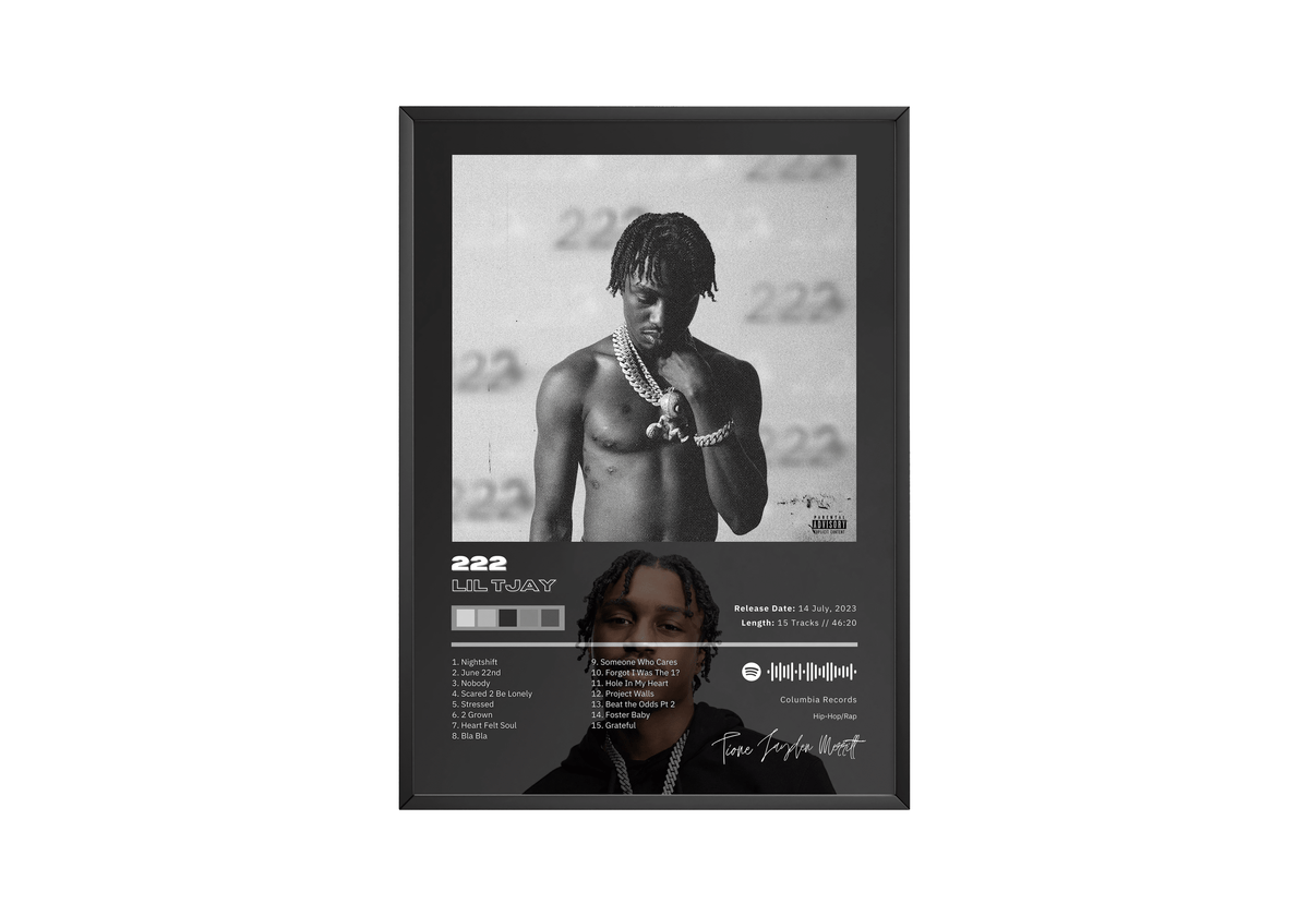 Lil Tjay '222' Album Poster - Posters, Prints & Wall Art | HYPE Posters