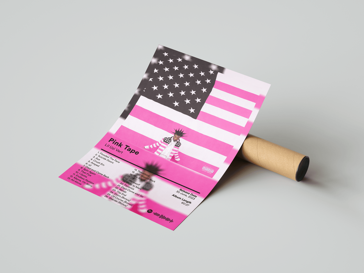 Lil Uzi Vert 'Pink Tape' Album Poster - Posters, Prints & Wall Art | HYPE Posters