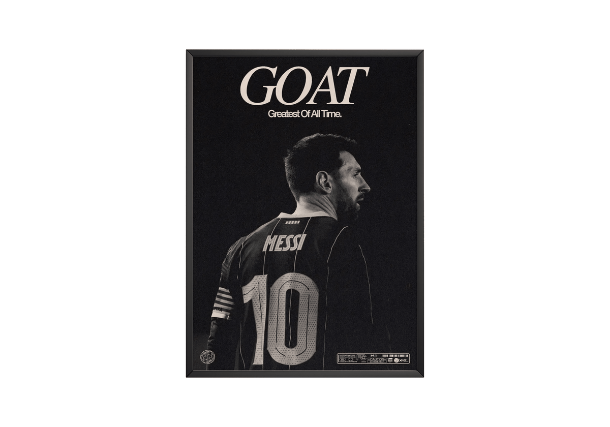 Lionel Messi 'GOAT' Poster - Posters, Prints & Wall Art | HYPE Posters