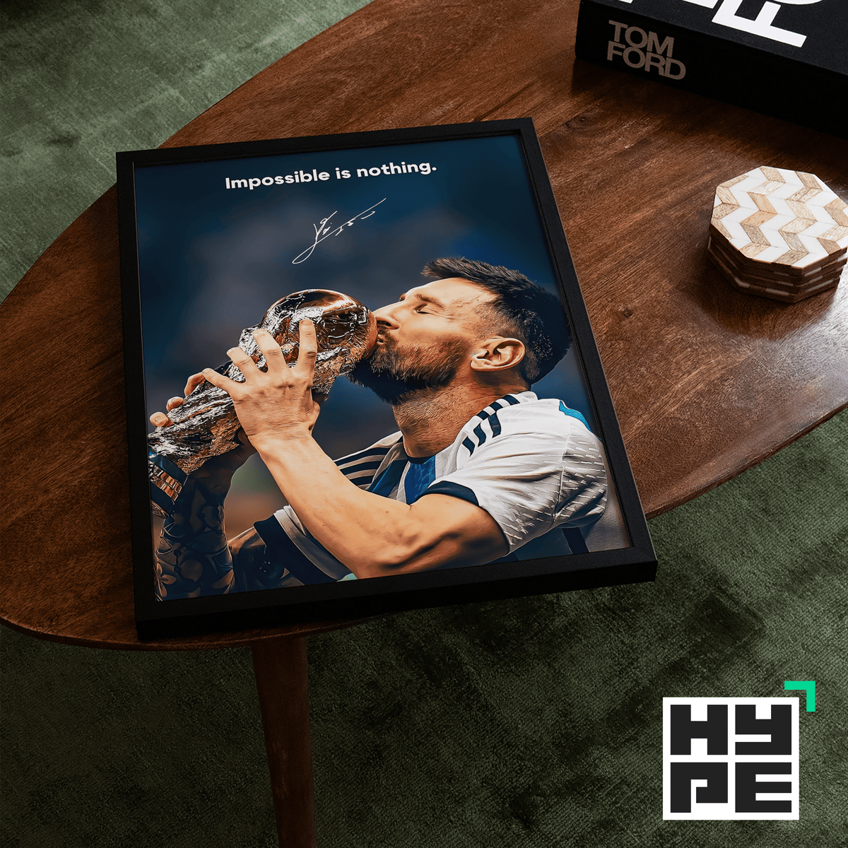 Messi 'Impossible Is Nothing' Poster - Posters, Prints & Wall Art | HYPE Posters