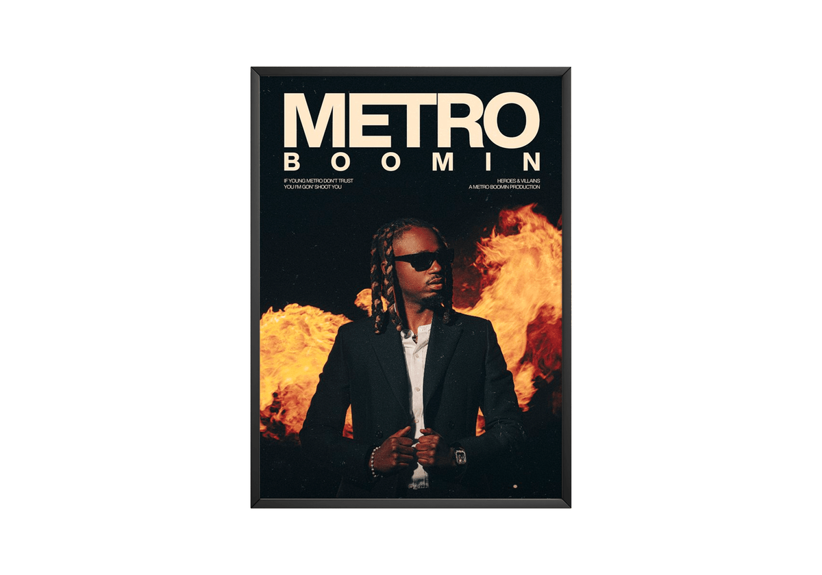 Metro Boomin 'Heroes & Villains' Poster - Posters, Prints & Wall Art | HYPE Posters