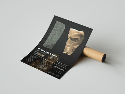 MF DOOM 'BORN LIKE THIS' Album Poster - Posters, Prints & Wall Art | HYPE Posters