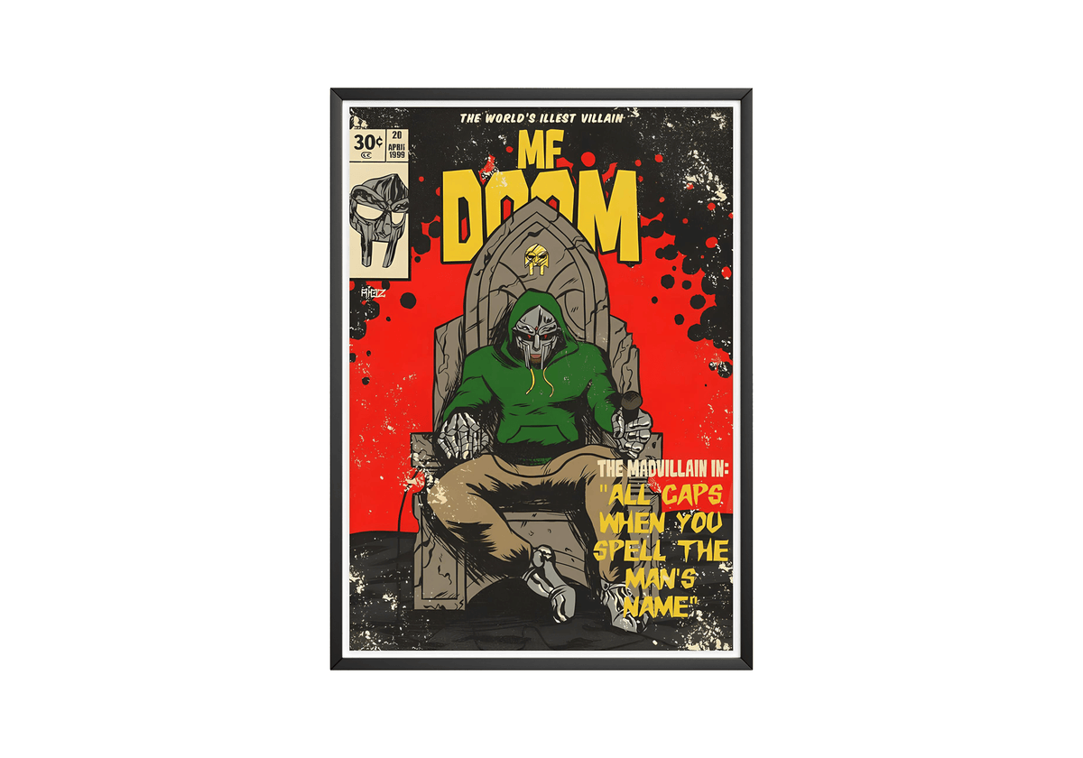 MF Doom 'Comic' Poster - Posters, Prints & Wall Art | HYPE Posters