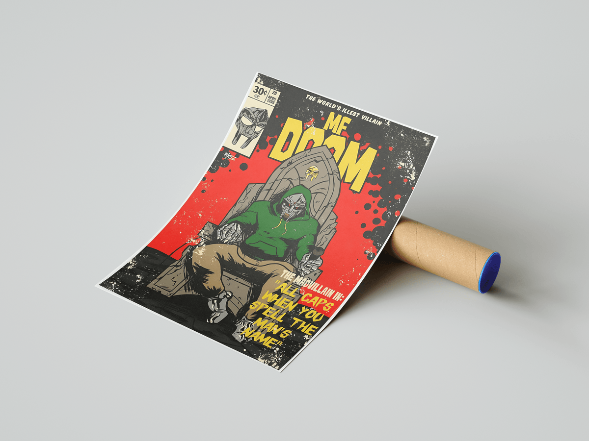 MF Doom 'Comic' Poster - Posters, Prints & Wall Art | HYPE Posters