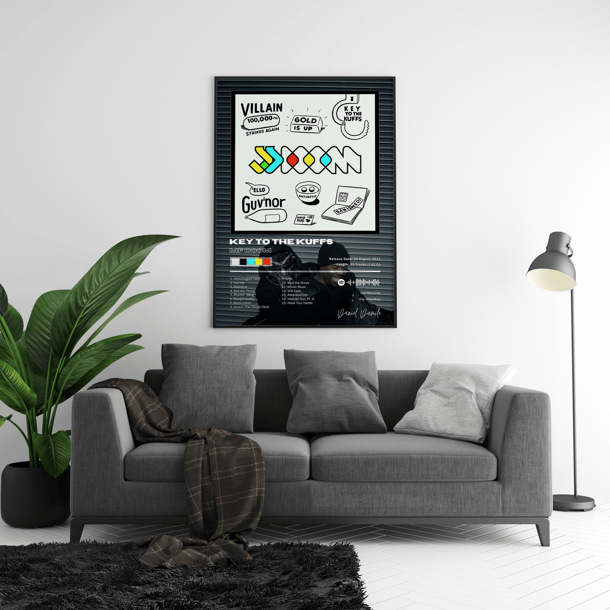 MF DOOM 'Key To The Cuffs' Album Poster - Posters, Prints & Wall Art | HYPE Posters