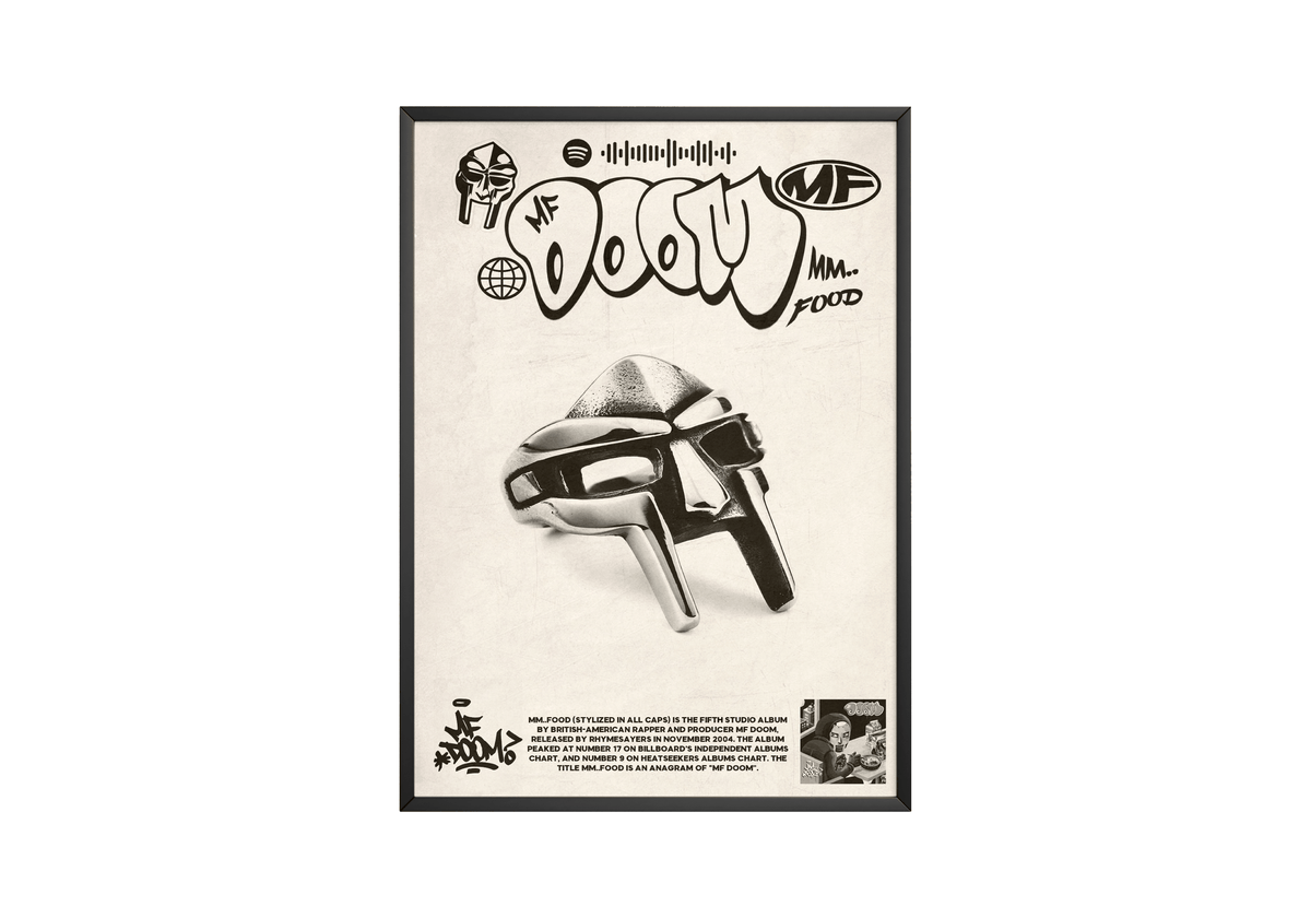 MF Doom 'MM... FOOD' Spotify Poster - Posters, Prints & Wall Art | HYPE Posters