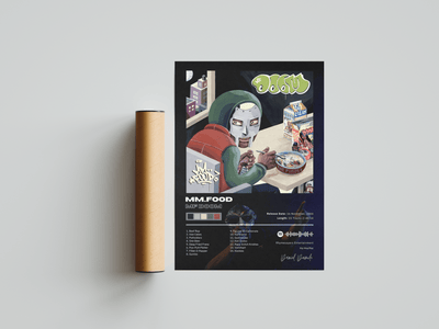 MF DOOM 'Mm..Food' Album Poster - Posters, Prints & Wall Art | HYPE Posters