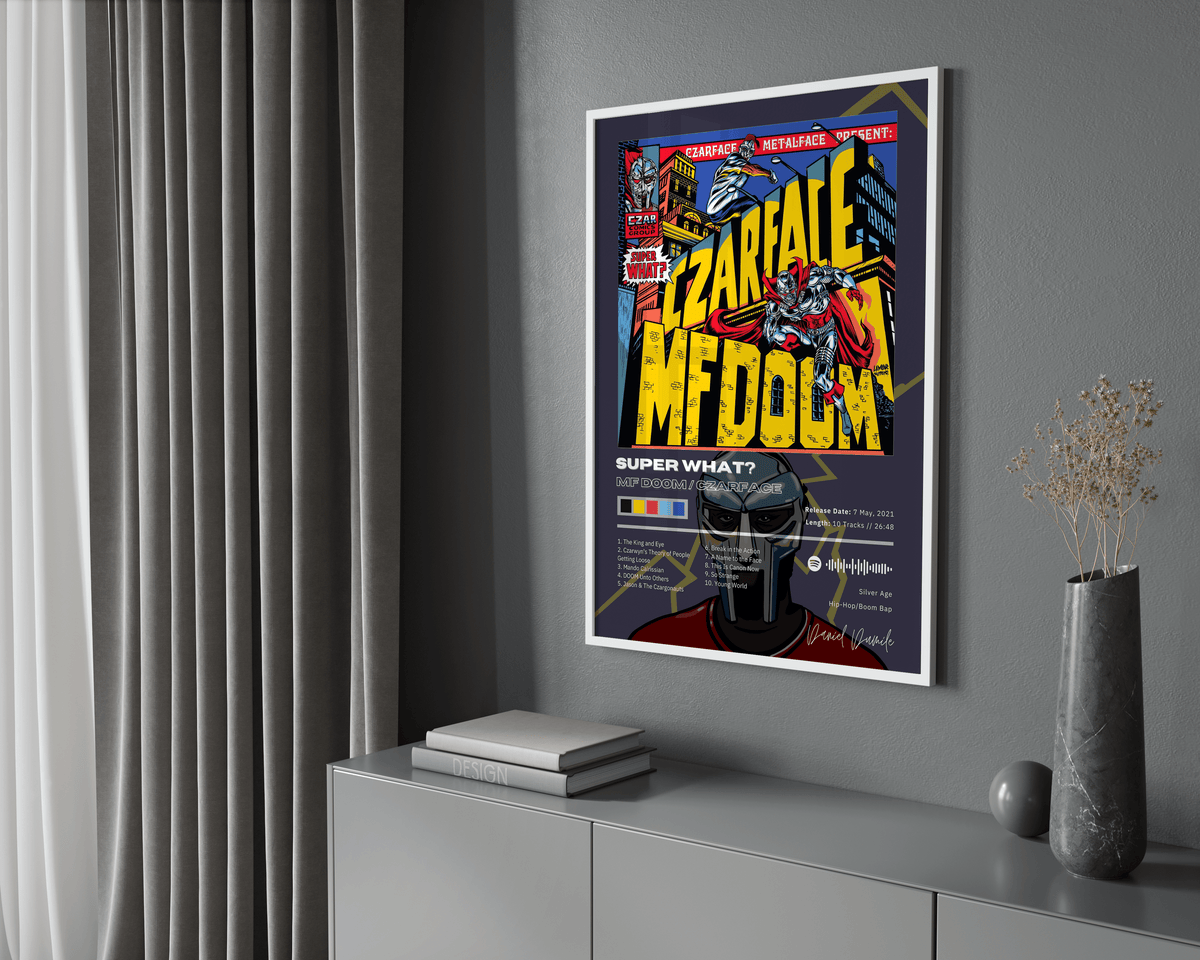 MF DOOM 'Super What?' Album Poster - Posters, Prints & Wall Art | HYPE Posters