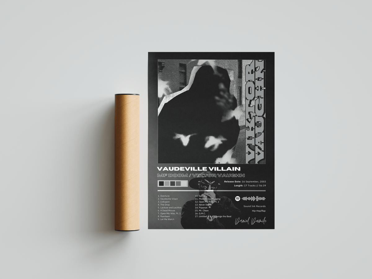 MF DOOM 'Vaudeville Villain' Album Poster - Posters, Prints & Wall Art | HYPE Posters