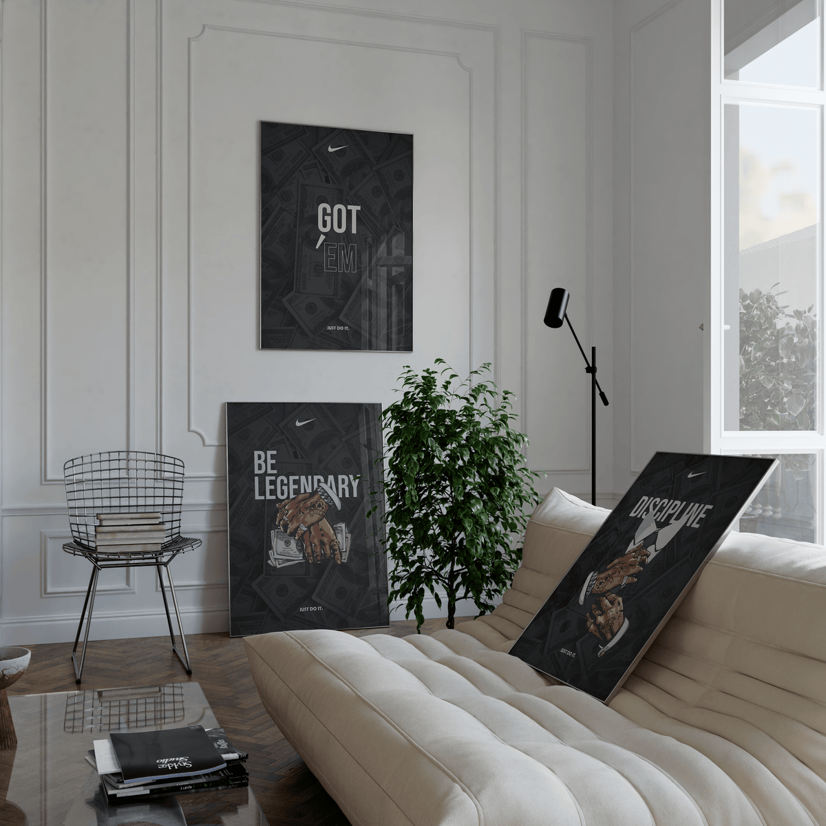 Nike Money Motivational Poster Set - Posters, Prints & Wall Art | HYPE Posters