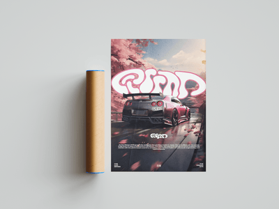 Nissan GTR Poster - Posters, Prints & Wall Art | HYPE Posters