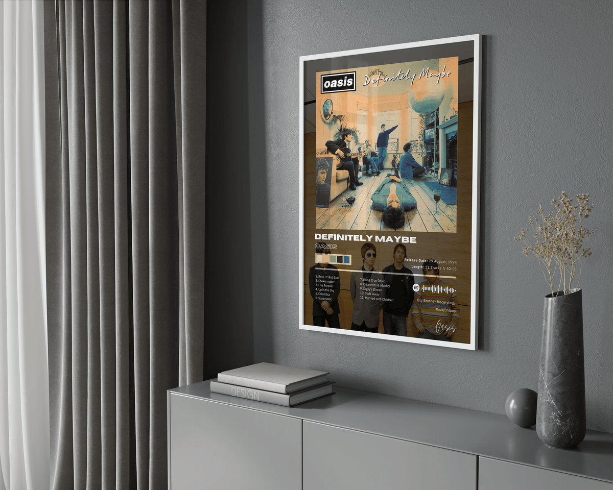 Oasis 'Definitely Maybe' Album Poster - Posters, Prints & Wall Art | HYPE Posters