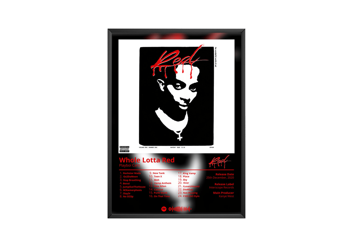 Playboi Carti - "Whole Lotta Red" Album Poster - Posters, Prints & Wall Art | HYPE Posters