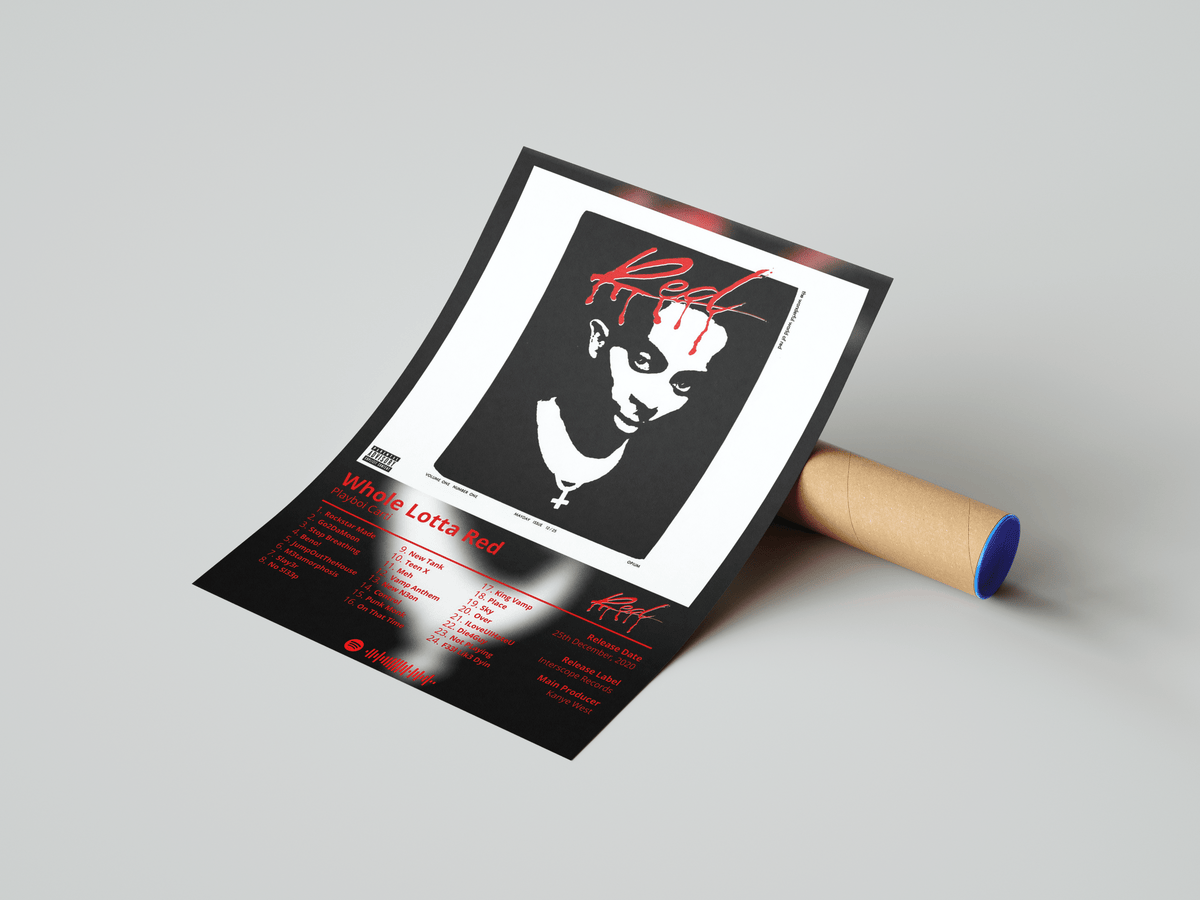 Playboi Carti - "Whole Lotta Red" Album Poster - Posters, Prints & Wall Art | HYPE Posters