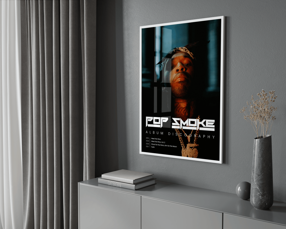Pop Smoke Discography Poster - Posters, Prints & Wall Art | HYPE Posters