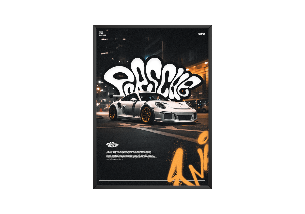 Porsche 911 GT3 City Poster - Posters, Prints & Wall Art | HYPE Posters