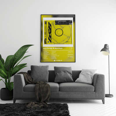 Post Malone 'Beerbongs & Bentleys' Album Poster - Posters, Prints & Wall Art | HYPE Posters