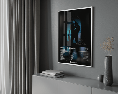 Post Malone 'Hollywood's Bleeding' Album Poster - Posters, Prints & Wall Art | HYPE Posters