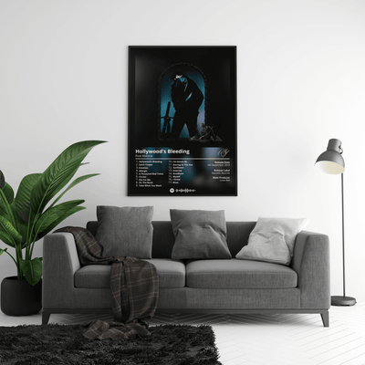 Post Malone 'Hollywood's Bleeding' Album Poster - Posters, Prints & Wall Art | HYPE Posters