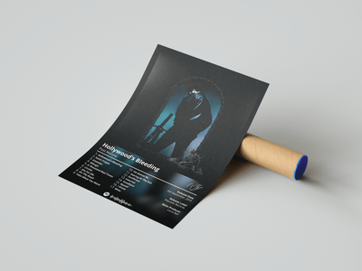 Post Malone 'Hollywood's Bleeding' Album Poster - Posters, Prints & Wall Art | HYPE Posters