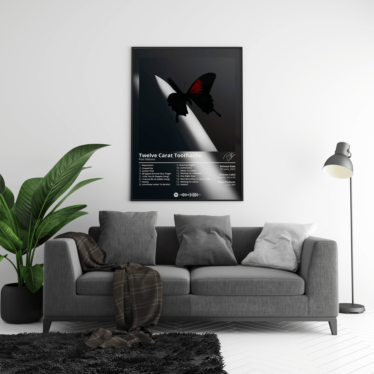 Post Malone 'Twelve Carat Toothache' Album Poster - Posters, Prints & Wall Art | HYPE Posters