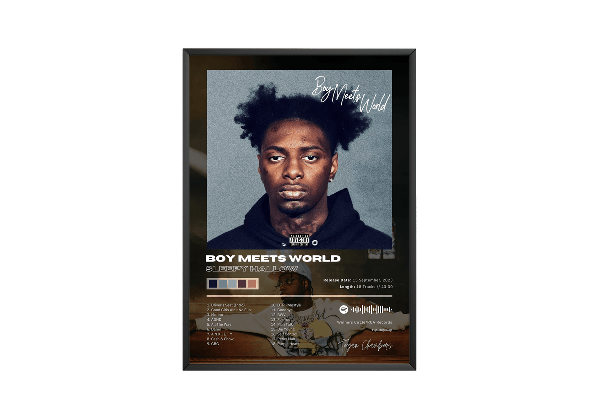 Sleepy Hallow 'Boy Meets World' Album Poster - Posters, Prints & Wall Art | HYPE Posters