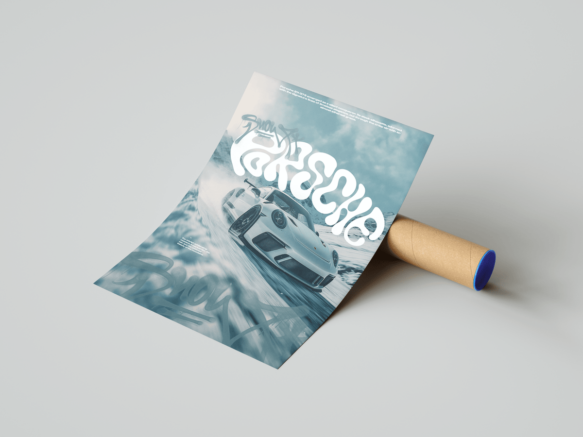 Snowy Porsche 911 GT3 Poster - Posters, Prints & Wall Art | HYPE Posters