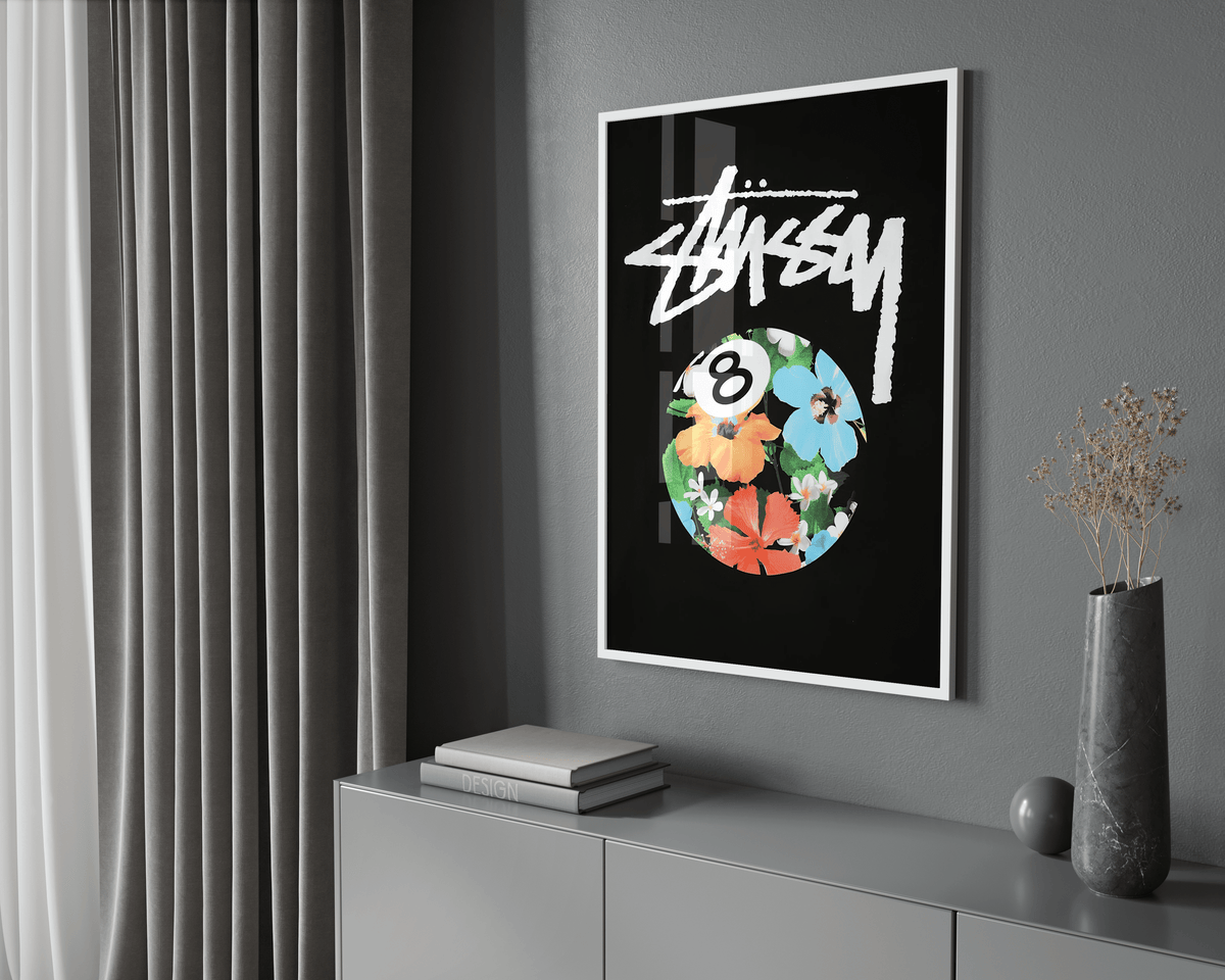 Stussy Flower 8 Ball Poster - Posters, Prints & Wall Art | HYPE Posters