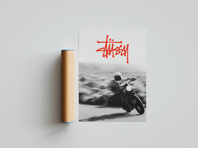 Stussy Motorbike Motion Poster - Posters, Prints & Wall Art | HYPE Posters