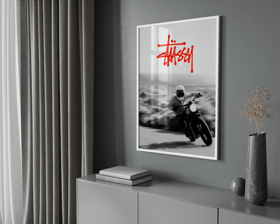 Stussy Motorbike Motion Poster - Posters, Prints & Wall Art | HYPE Posters