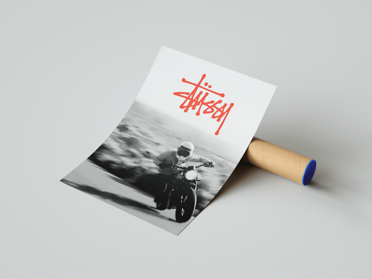 Stussy Motorbike Motion Poster - Posters, Prints & Wall Art | HYPE Posters
