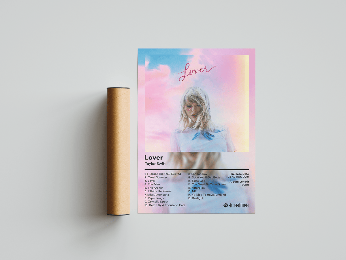 Taylor Swift 'Lover' Album Poster - Posters, Prints & Wall Art | HYPE Posters