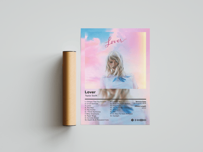 Taylor Swift 'Lover' Album Poster - Posters, Prints & Wall Art | HYPE Posters