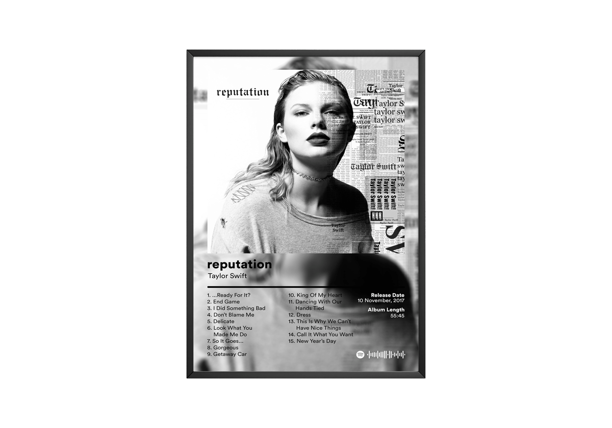 Taylor Swift 'reputation' Album Poster - Posters, Prints & Wall Art | HYPE Posters