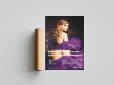 Taylor Swift 'Speak Now' (Taylor's Version) Album Poster - Posters, Prints & Wall Art | HYPE Posters