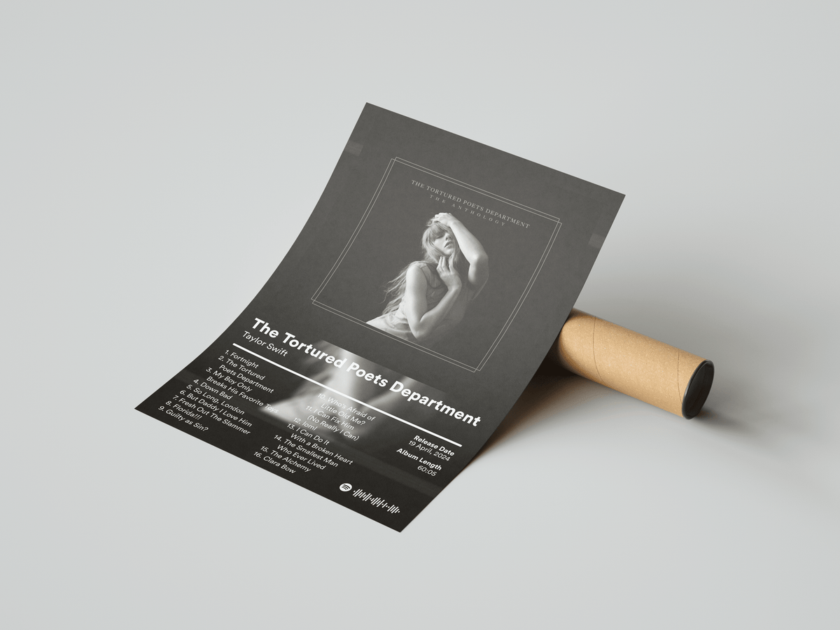 Taylor Swift 'The Tortured Poets Department' Album Poster - Posters, Prints & Wall Art | HYPE Posters