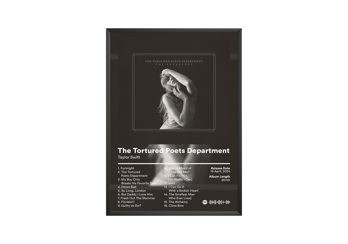 Taylor Swift 'The Tortured Poets Department' Album Poster - Posters, Prints & Wall Art | HYPE Posters