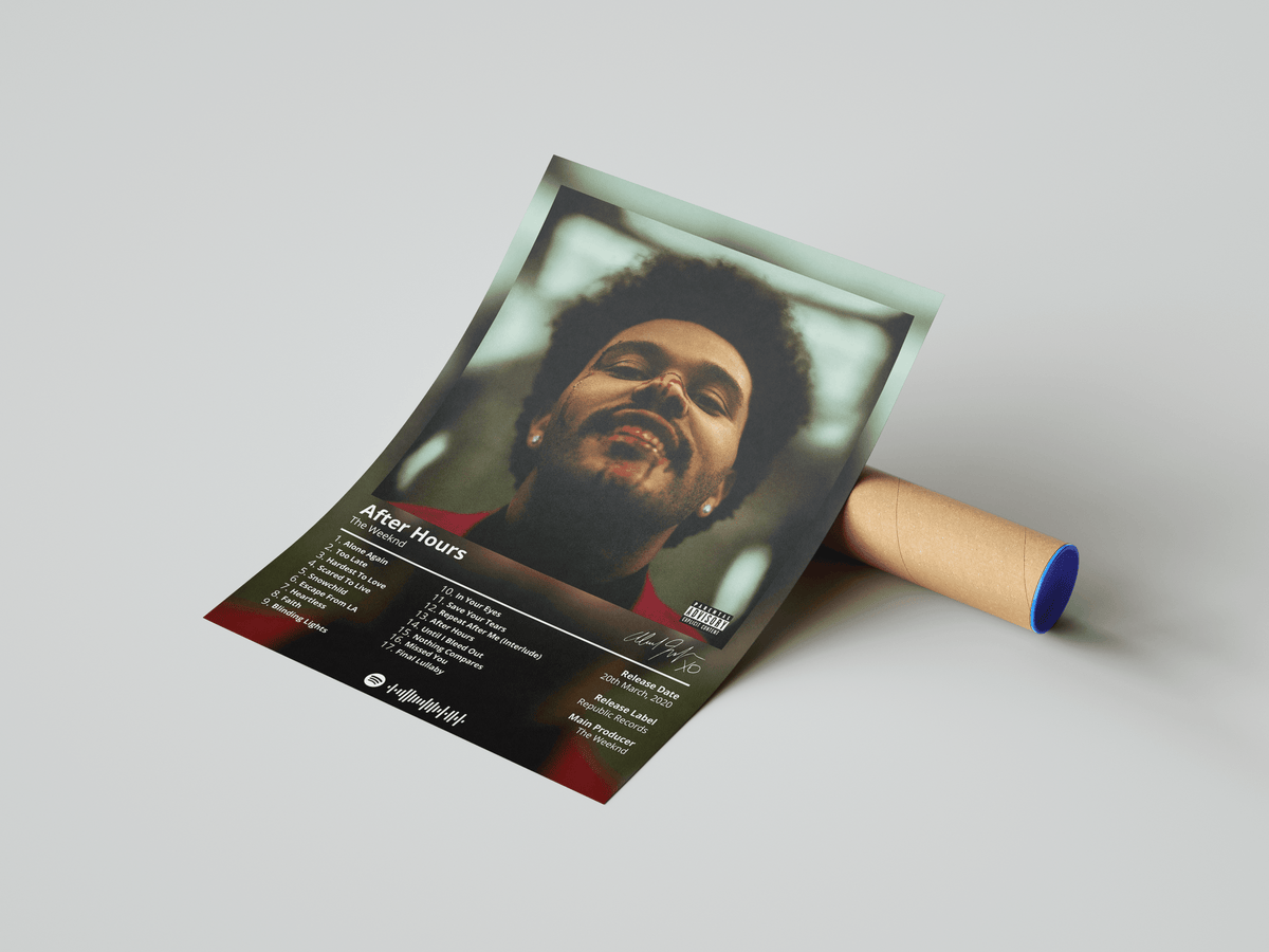 The Weeknd 'After Hours' Album Poster - Posters, Prints & Wall Art | HYPE Posters