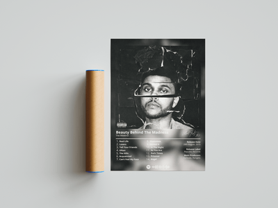 The Weeknd 'Beauty Behind The Madness' Album Poster - Posters, Prints & Wall Art | HYPE Posters