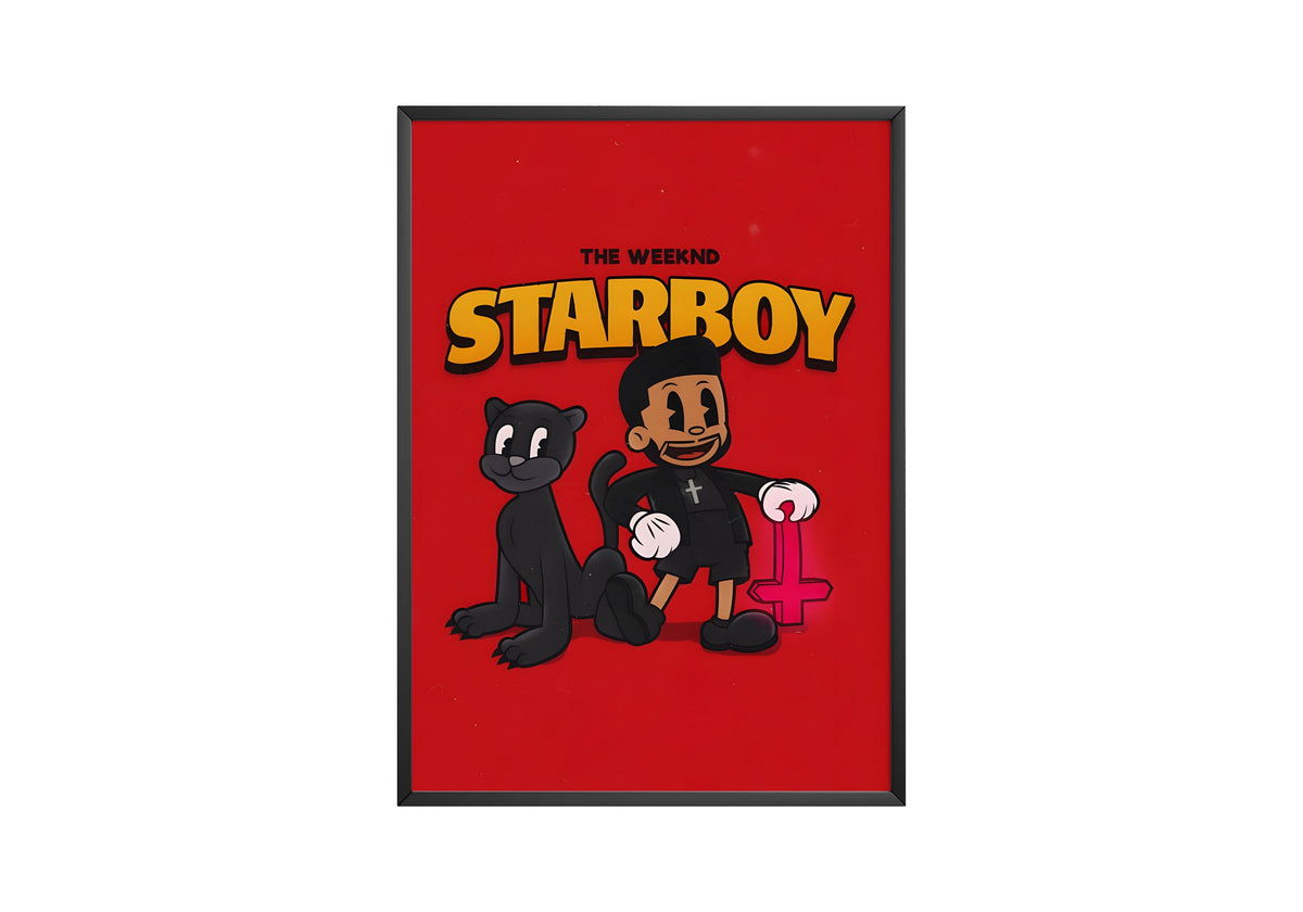 The Weeknd 'Starboy' Cartoon Poster - Posters, Prints & Wall Art | HYPE Posters