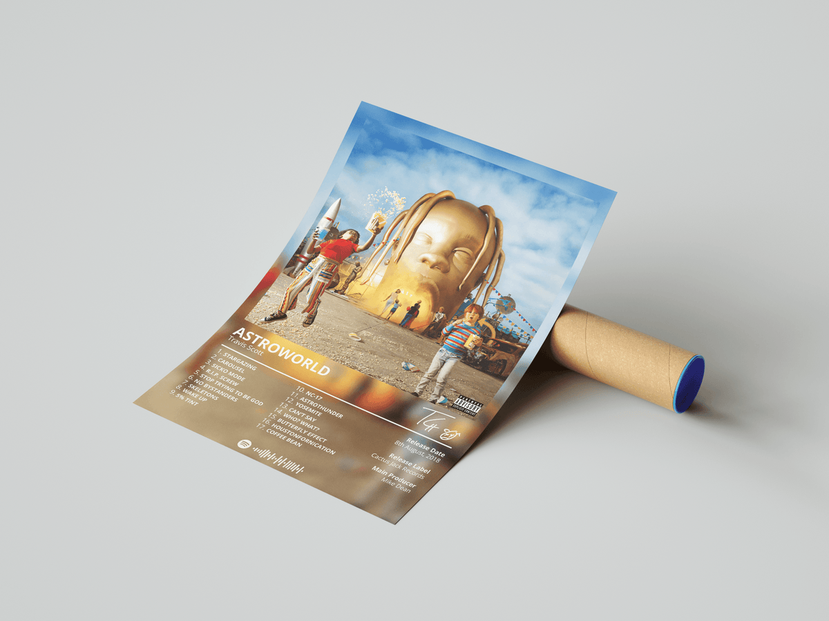 Travis Scott 'Astroworld' Album Poster - Posters, Prints & Wall Art | HYPE Posters
