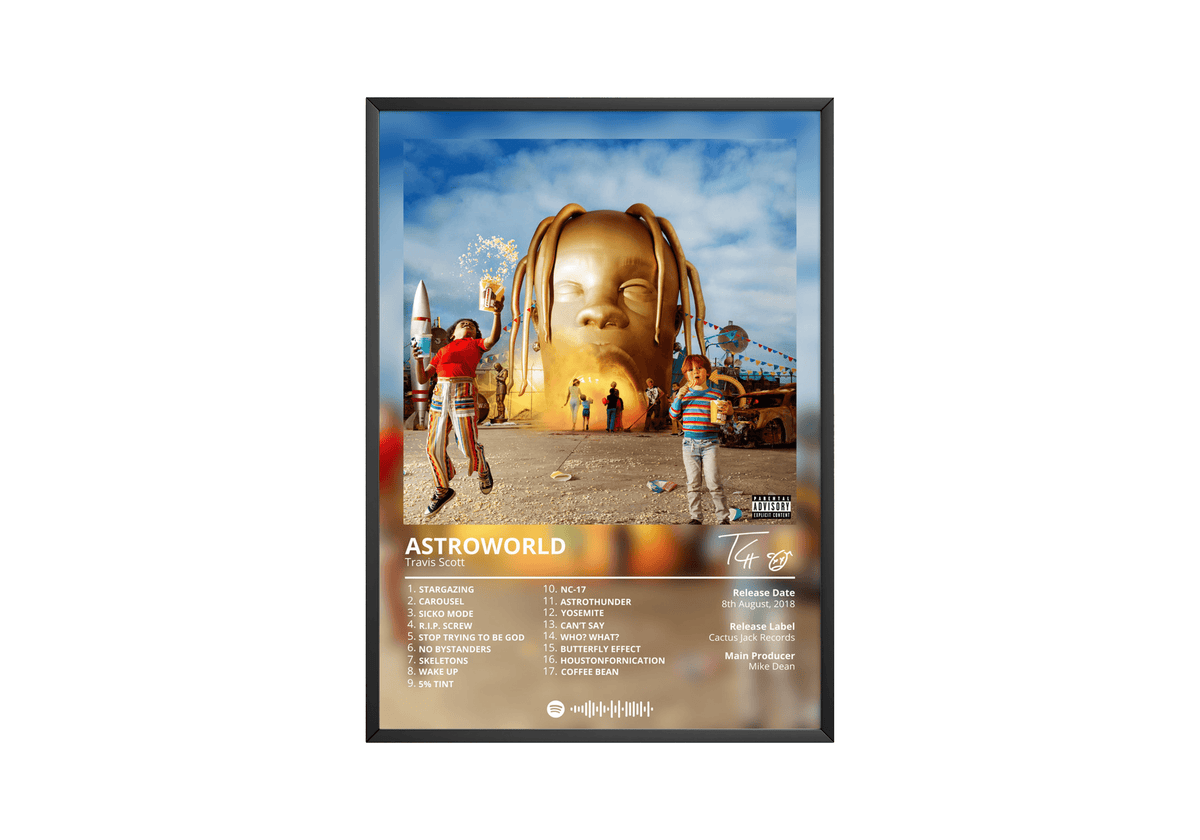 Travis Scott 'Astroworld' Album Poster - Posters, Prints & Wall Art | HYPE Posters