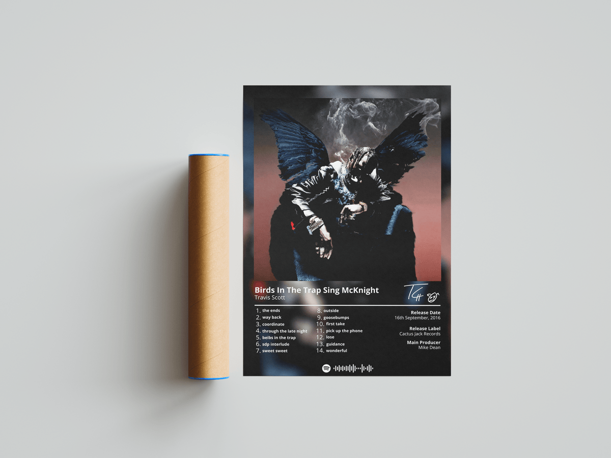 Travis Scott 'Birds In The Trap Sing McKnight' Album Poster - Posters, Prints & Wall Art | HYPE Posters