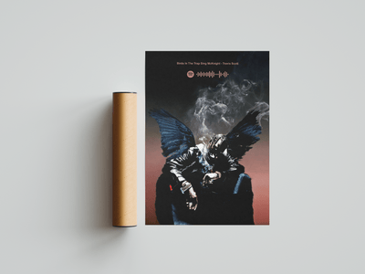 Travis Scott 'Birds In The Trap' Spotify Poster - Posters, Prints & Wall Art | HYPE Posters